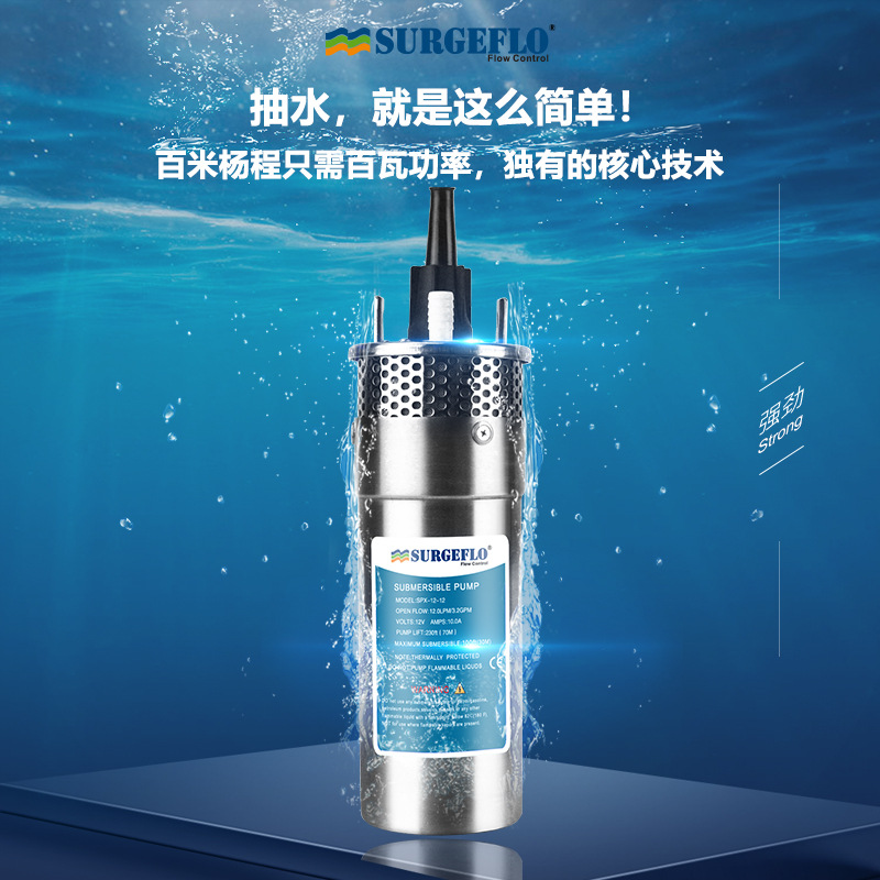 Solar Irrigation Pump 12V - Stainless Steel Submersible Pump Solar PV