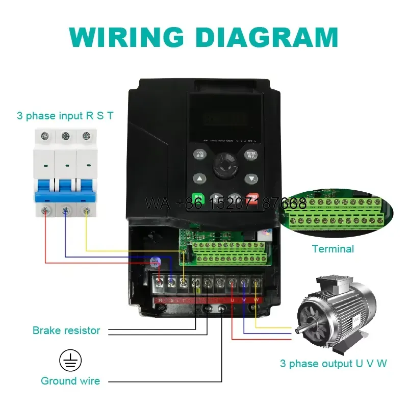 Solar Pump Inverter 5.5Kw Three Phase - Wmwmnu 99% MPPT Solar Water Pump