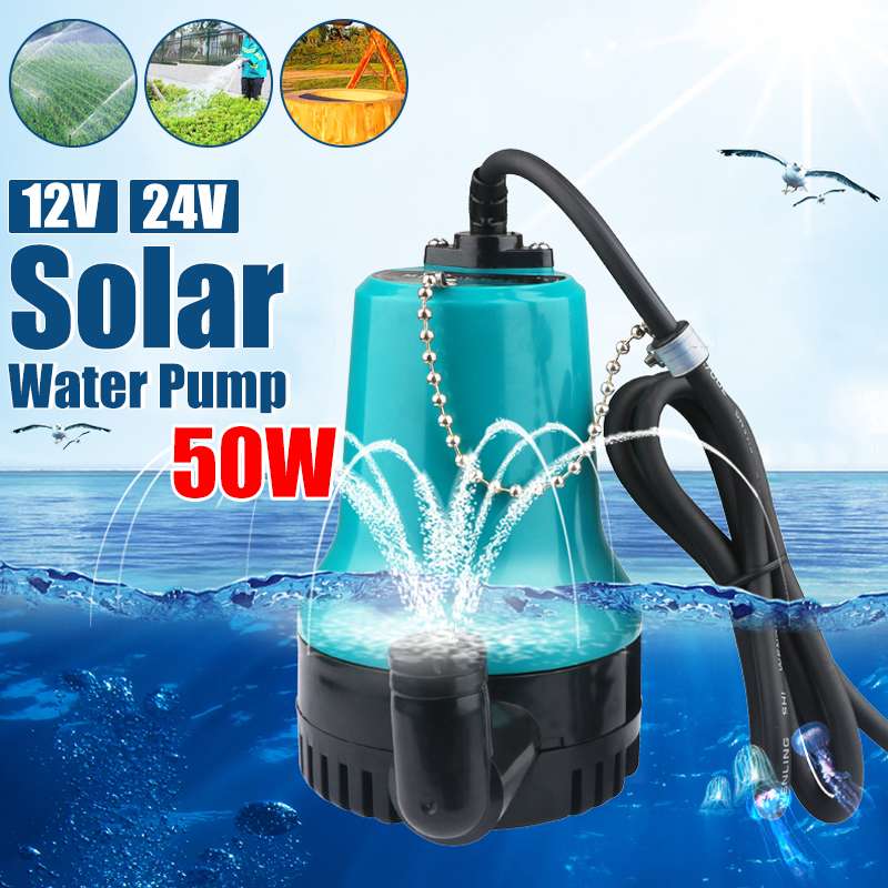 50W 4500L/H 5m DC 12V/24V Sola - огляд і ціна Solar Irrigation Pump 12V