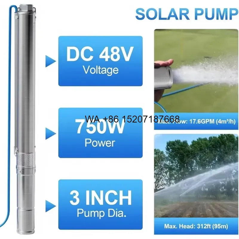 Wmwmnu 48V 750W Solar Water Pu - огляд і ціна Solar Water Pump 48V Submersible