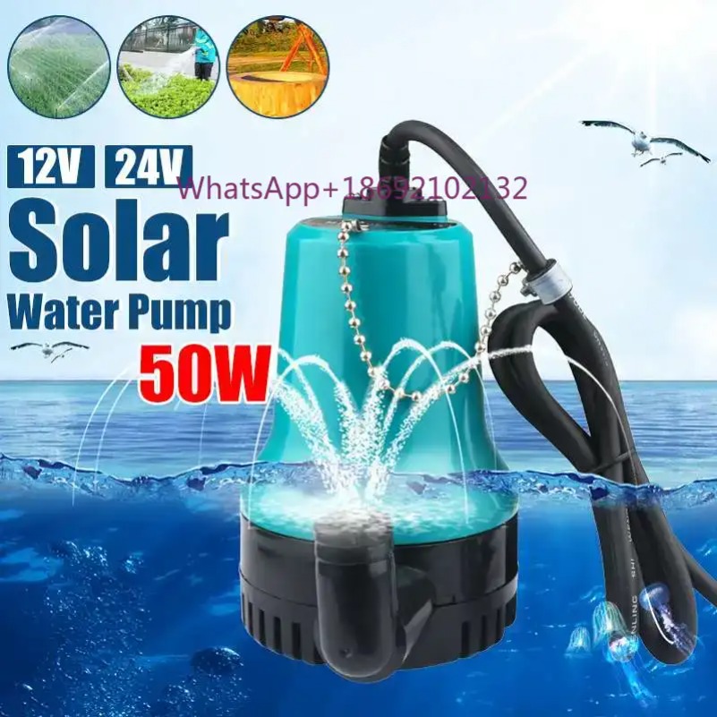 50W 4500L/H 5m DC 12V/24V Sola - огляд і ціна Solar Irrigation Pump 12V