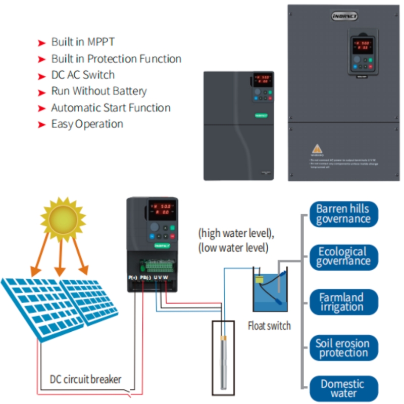 VFD 2.2KW Solar Water Pump Inv - огляд і ціна Solar Pump Inverter 2.2Kw