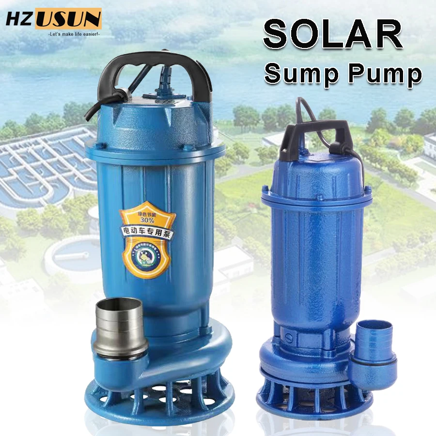 1HP Solar Powered Sump Pumps K - огляд і ціна Solar Water Pump 48V Submersible