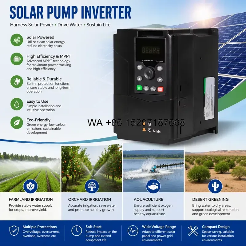 Wmwmnu 99% MPPT Solar Water Pu - огляд і ціна Solar Pump Inverter 5.5Kw Three Phase
